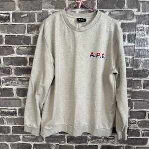 A.P.C. Michel sweatshirt gray logo crewneck sweater